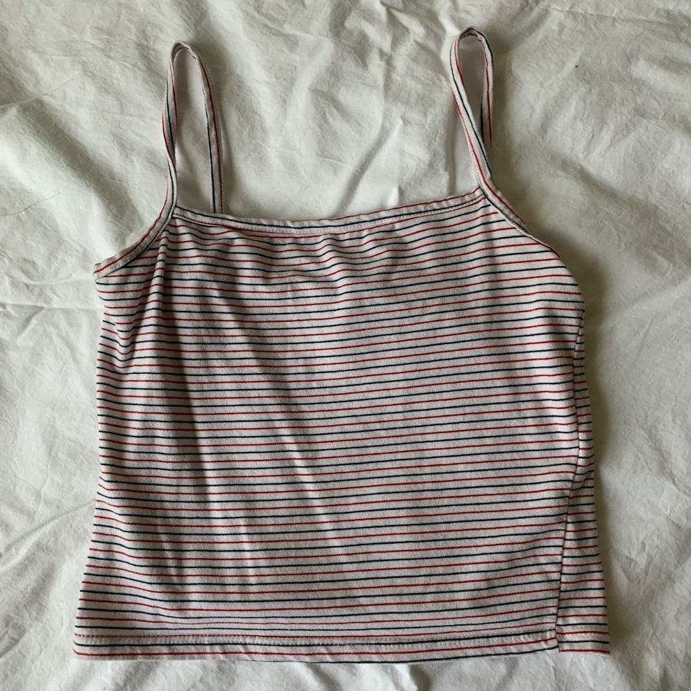 red white and blue striped brandy melville tank